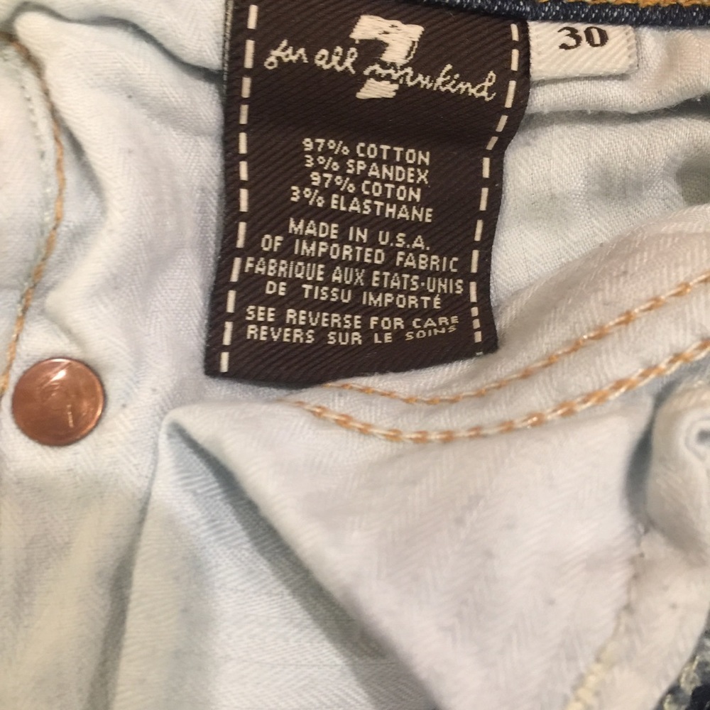 7 FOR ALL MANKIND ROXANNE STRETCH JEANS SZ 30 - Picture 7 of 8